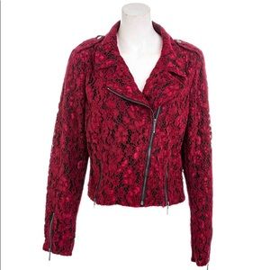 White House Black Market Lace Moto Jacket xs